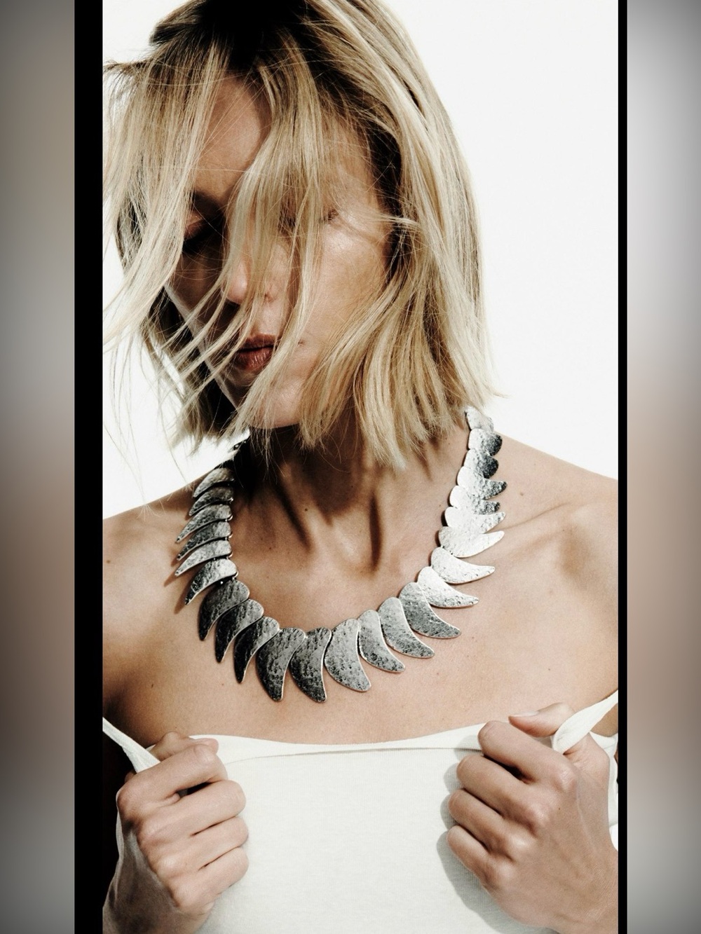 ❗️LAST CHANCE❗️ ZARA TEARDROP METAL PLATE NECKLACE